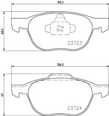 HELLA 8DB 355 011-191 Комплект гальмівних колодок,