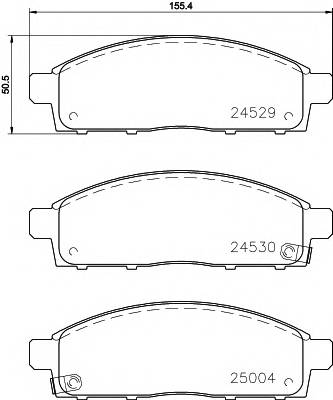 HELLA 8DB 355 013-221 Комплект тормозных колодок,