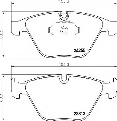 HELLA 8DB 355 013-931 Комплект тормозных колодок,