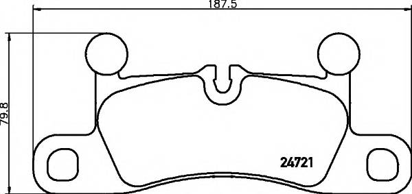 HELLA 8DB 355 015-101 Комплект гальмівних колодок,