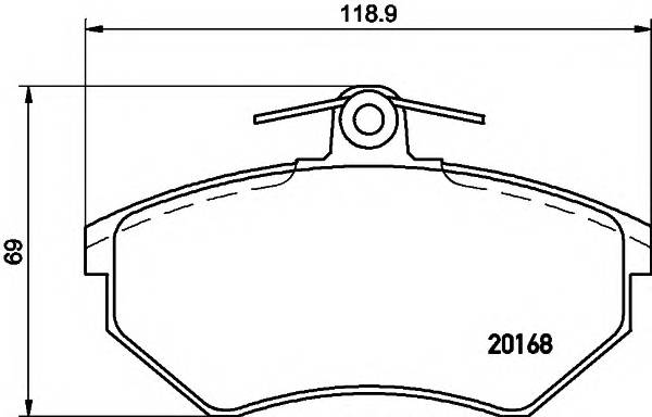 HELLA 8DB 355 017-901 Комплект тормозных колодок,