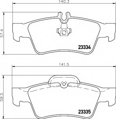 HELLA 8DB 355 018-751 Комплект тормозных колодок,