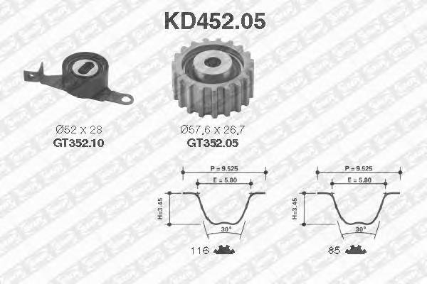 SNR KD452.05 Комплект ремня ГРМ