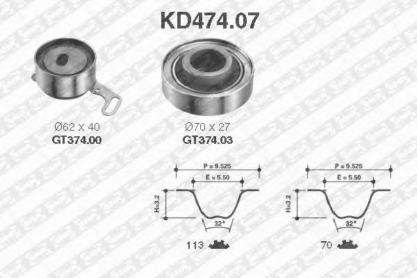 SNR KD474.07 Комплект ремня ГРМ