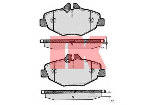 NK 223346 Комплект тормозных колодок,