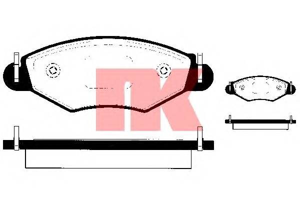NK 223739 Комплект гальмівних колодок,