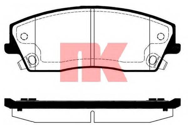 NK 229325 Комплект гальмівних колодок,