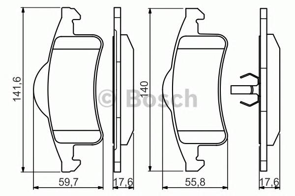 BOSCH 0 986 424 665 Комплект гальмівних колодок,