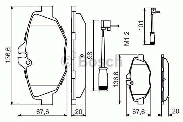 BOSCH 0 986 494 285 Комплект тормозных колодок,