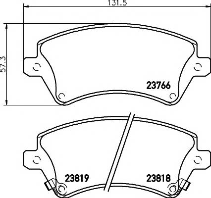 TEXTAR 2376601 Комплект тормозных колодок,