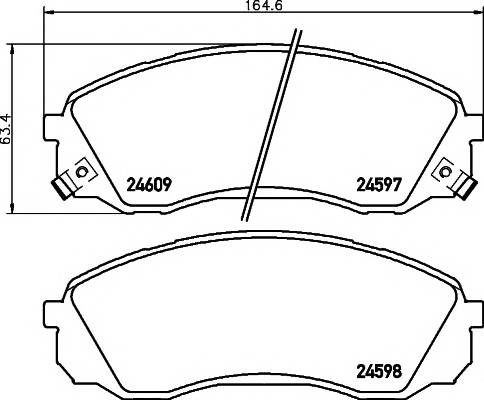 TEXTAR 2459701 Комплект гальмівних колодок,