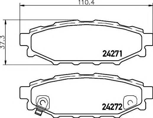 TEXTAR 2427101 Комплект гальмівних колодок,