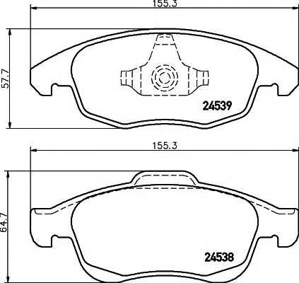 TEXTAR 2453801 Комплект тормозных колодок,