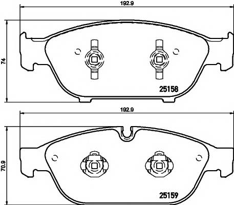 TEXTAR 2515802 Комплект гальмівних колодок,