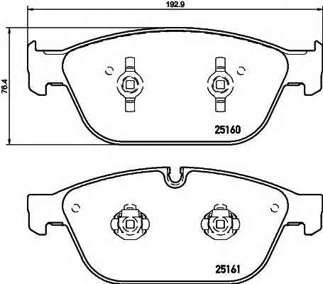 TEXTAR 2516002 Комплект гальмівних колодок,