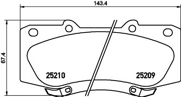 TEXTAR 2520901 Комплект гальмівних колодок,