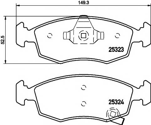 TEXTAR 2532301 Комплект тормозных колодок,