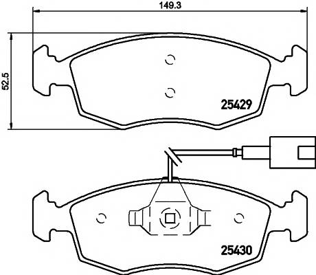 TEXTAR 2542901 Комплект тормозных колодок,