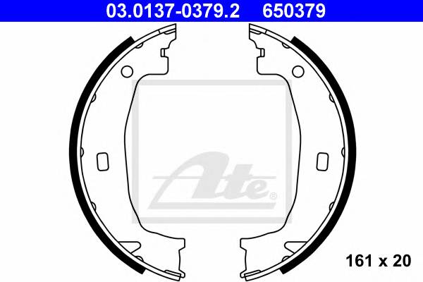 ATE 03.0137-0379.2 Комплект тормозных колодок,