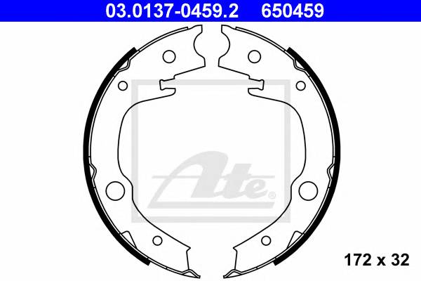 ATE 03.0137-0459.2 Комплект тормозных колодок,