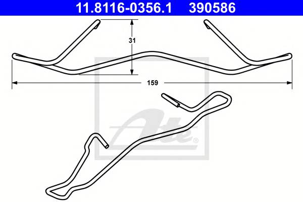 ATE 11.8116-0356.1 Пружина, гальмівний супорт