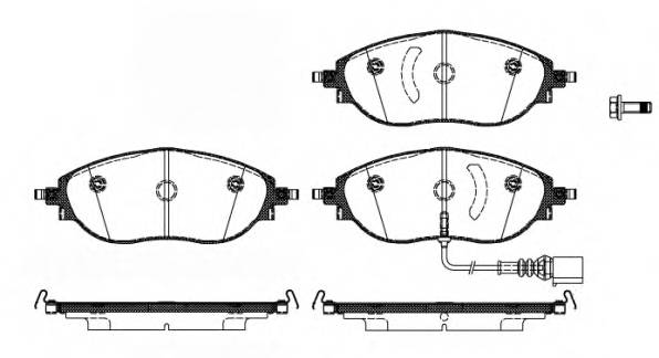 ROADHOUSE 21470.01 Комплект гальмівних колодок,