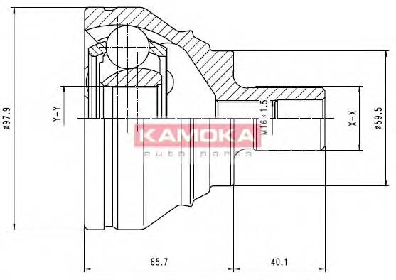 KAMOKA 7274 Шарнирный комплект, приводной