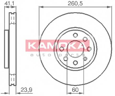 KAMOKA 1032262 Гальмівний диск