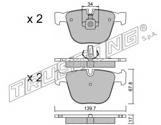 TRUSTING 789.0 Комплект тормозных колодок,