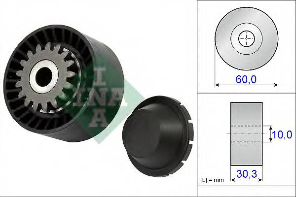 INA 531 0811 10 Натяжной ролик, поликлиновой