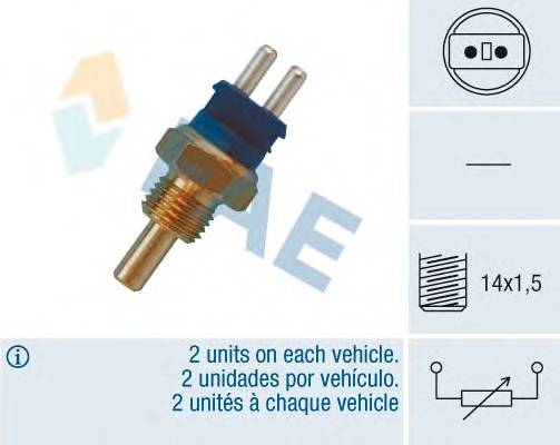 FAE 32580 Датчик, температура охлаждающей