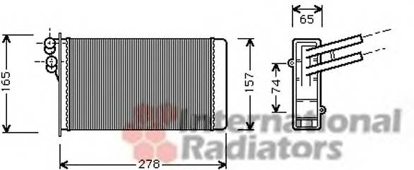 VAN WEZEL 03006097 Теплообменник, отопление салона