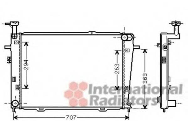 VAN WEZEL 82002210 Радиатор, охлаждение двигателя