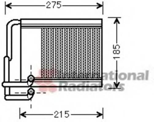 VAN WEZEL 82006213 Теплообменник, отопление салона