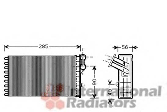 VAN WEZEL 09006239 Теплообменник, отопление салона