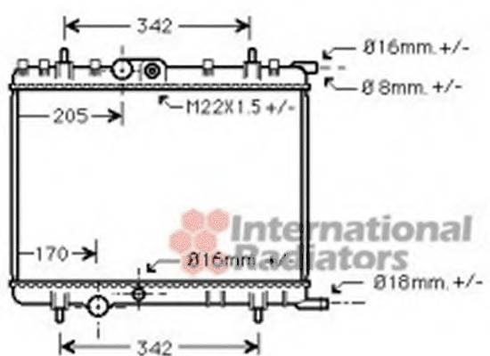 VAN WEZEL 40002300 Радиатор, охлаждение двигателя