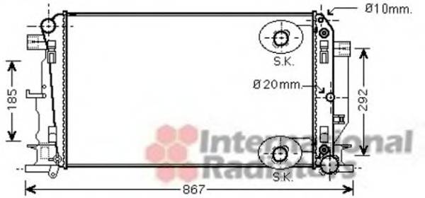 VAN WEZEL 30002403 Радиатор, охлаждение двигателя