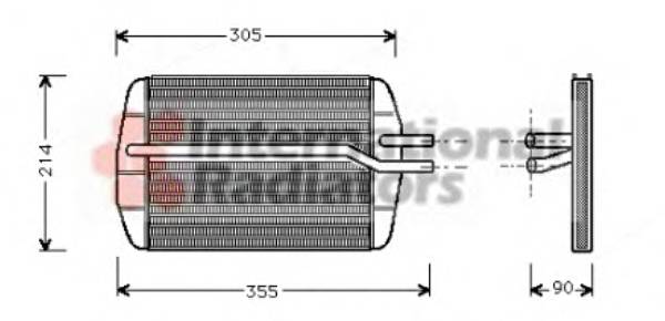 VAN WEZEL 18006216 Теплообменник, отопление салона