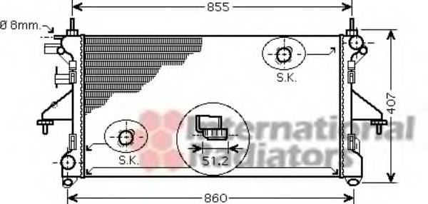 VAN WEZEL 40002308 Радіатор, охолодження двигуна