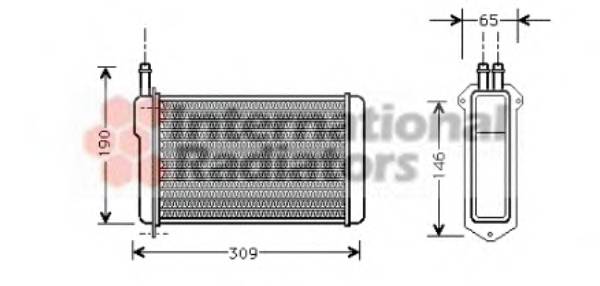 VAN WEZEL 26006009 Теплообменник, отопление салона