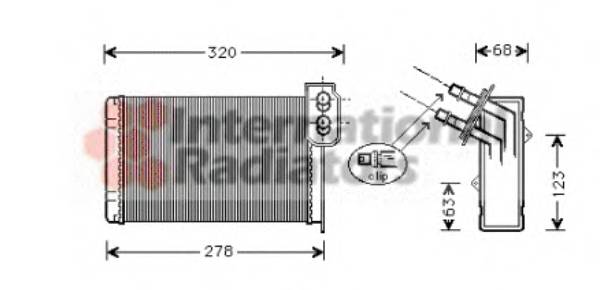 VAN WEZEL 43006099 Теплообменник, отопление салона