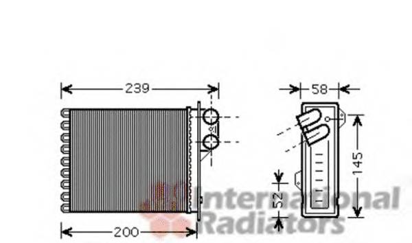 VAN WEZEL 43006398 Теплообменник, отопление салона