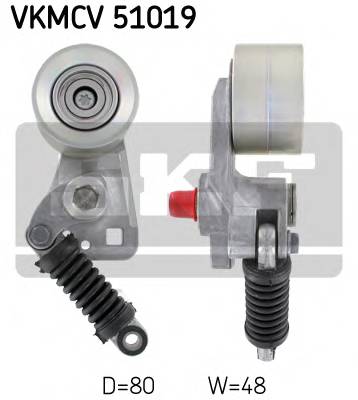 SKF VKMCV 51019 Натяжний ролик, полікліновий