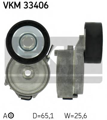 SKF VKM 33406 Натяжной ролик, поликлиновой