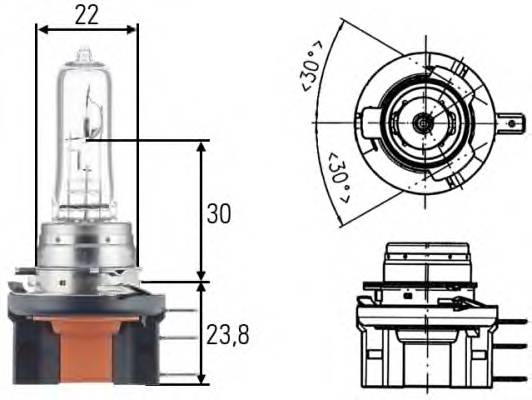 HELLA 8GJ 168 119-001 Лампа накаливания, фара