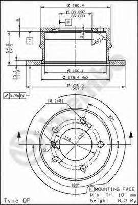 BREMBO 08.7724.10 Тормозной диск