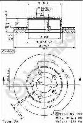 BREMBO 09.4629.10 Тормозной диск