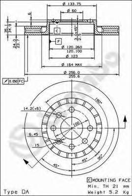 BREMBO 09.5148.24 Тормозной диск