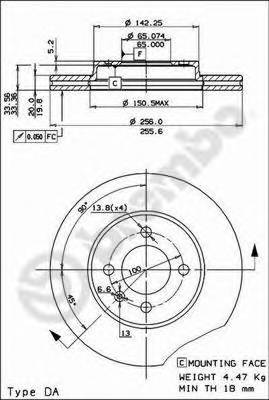 BREMBO 09516611 TARCZA HAM. SEAT/VW