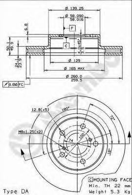 BREMBO 09.5673.11 Тормозной диск